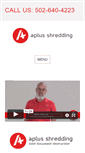 Mobile Screenshot of apluspapershredding.com